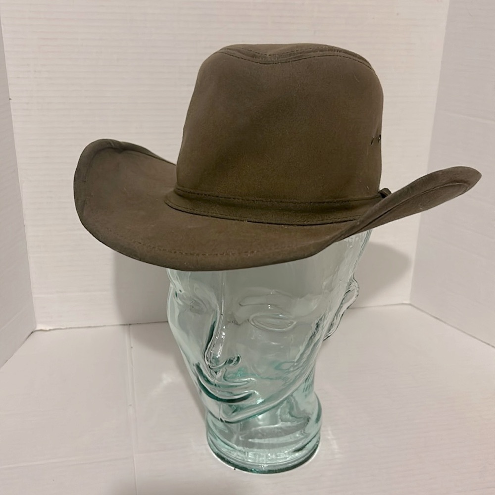 Minnetonka taupe brown rugged twill canvas shapable hat